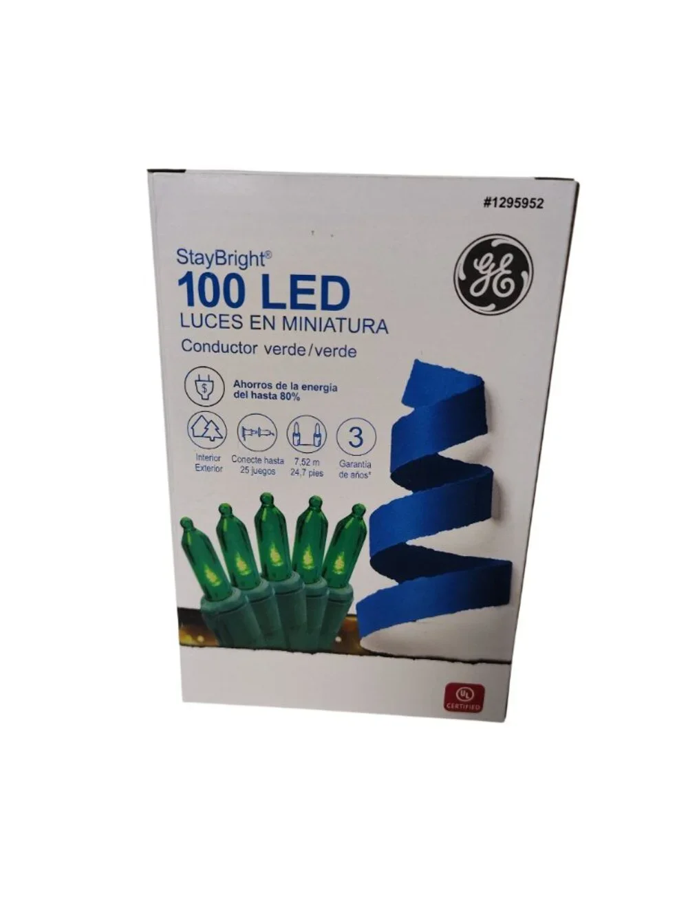 GE StayBright 100 LED Green Wire and Miniature Lights Indoor/Outdoor